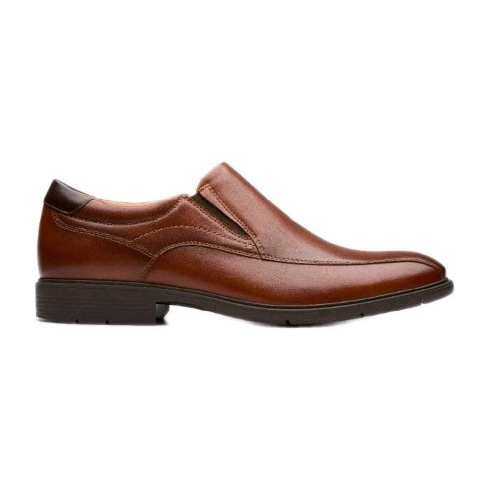 NEW! Clarks‎ Men's Eldredge Step Dark Tan Leather US Size 12M $130